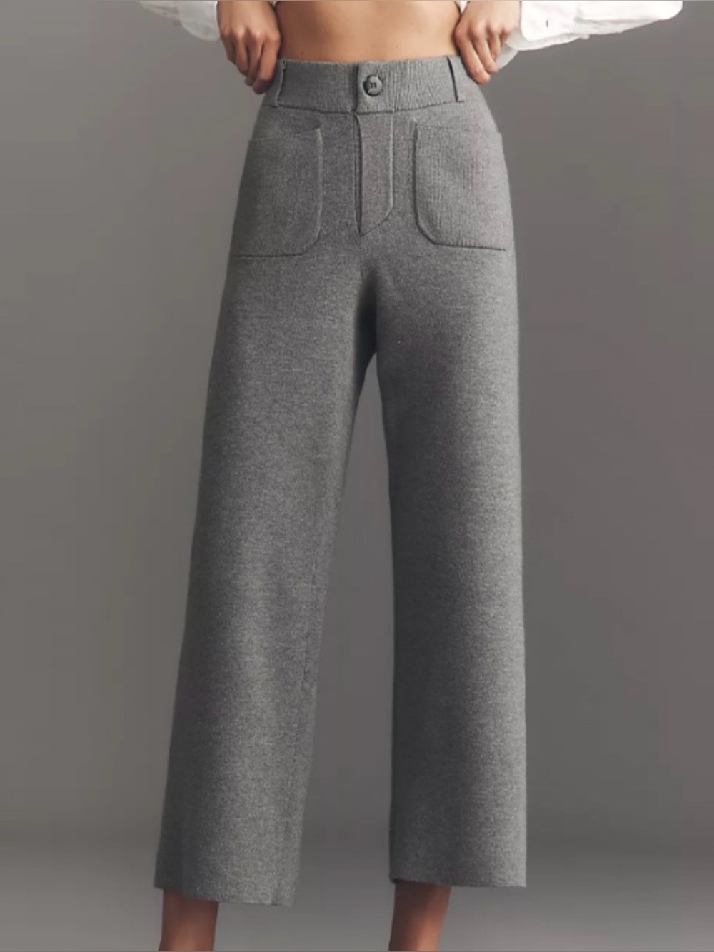 Anthropologie Maeve The Colette Sweater Knit Crop Wide-Leg Pants